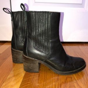 Ugg leather heel booties